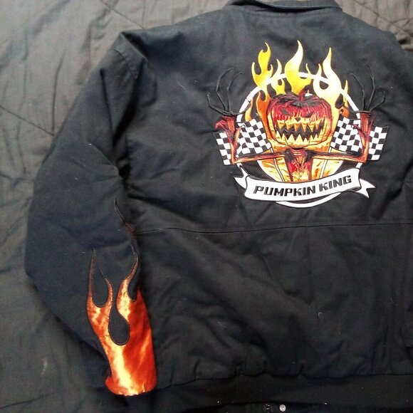 Disney Nightmare Before Christmas Jack Skellington Pumpkin King Bomber Jacket - Picture 4 of 6